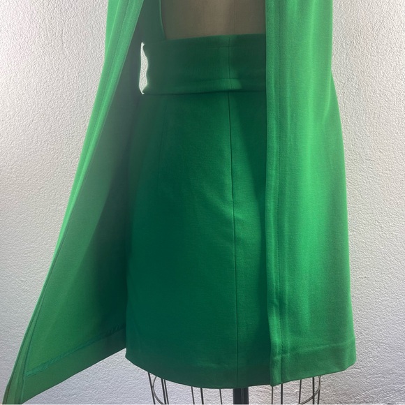 Original Milly New York l S Retro 60s MCM Mod Knit Open Back Draped Button Dress - Picture 7 of 15